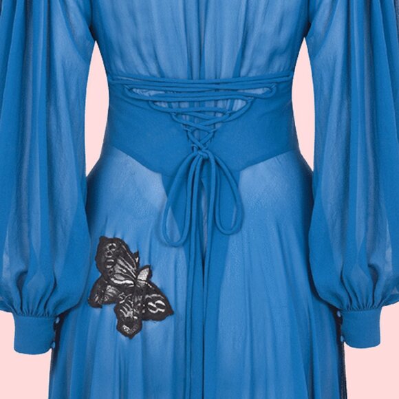 $2545 NWT Current Collection Agent Provocateur Aymee Silk Lace Kimono Robe Dress - Picture 8 of 14